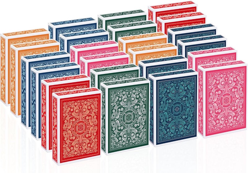 Timenued Playing Cards Bulk,24 Decks of Cards,24 Pack Poker Cards Set,Standard Playing Cards with a Colorful Gift Box,Suitable Various Fun Card Games for Adults and Seniors, Holiday Presents - Image 1